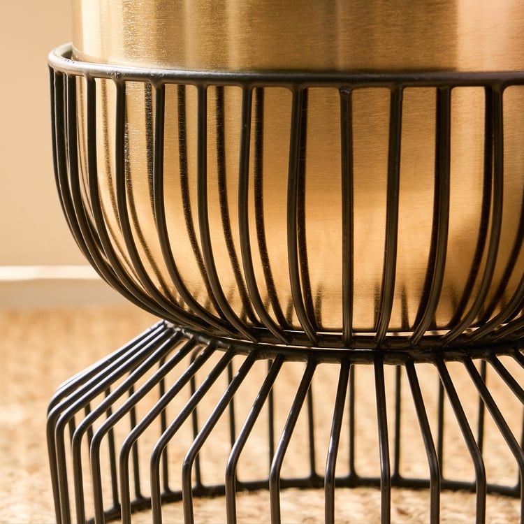 Gardenia Shine Metal Floor Planter with Stand