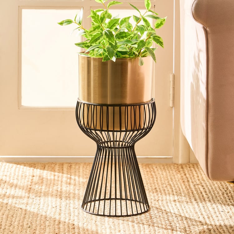 Gardenia Shine Metal Floor Planter with Stand