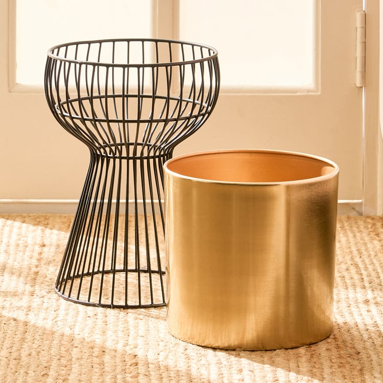 Gardenia Shine Metal Floor Planter with Stand
