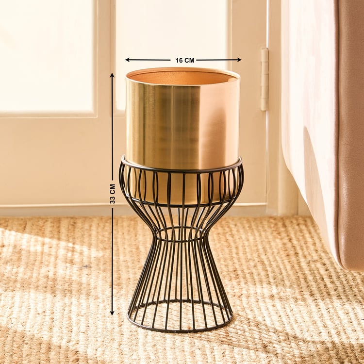 Gardenia Shine Metal Floor Planter with Stand