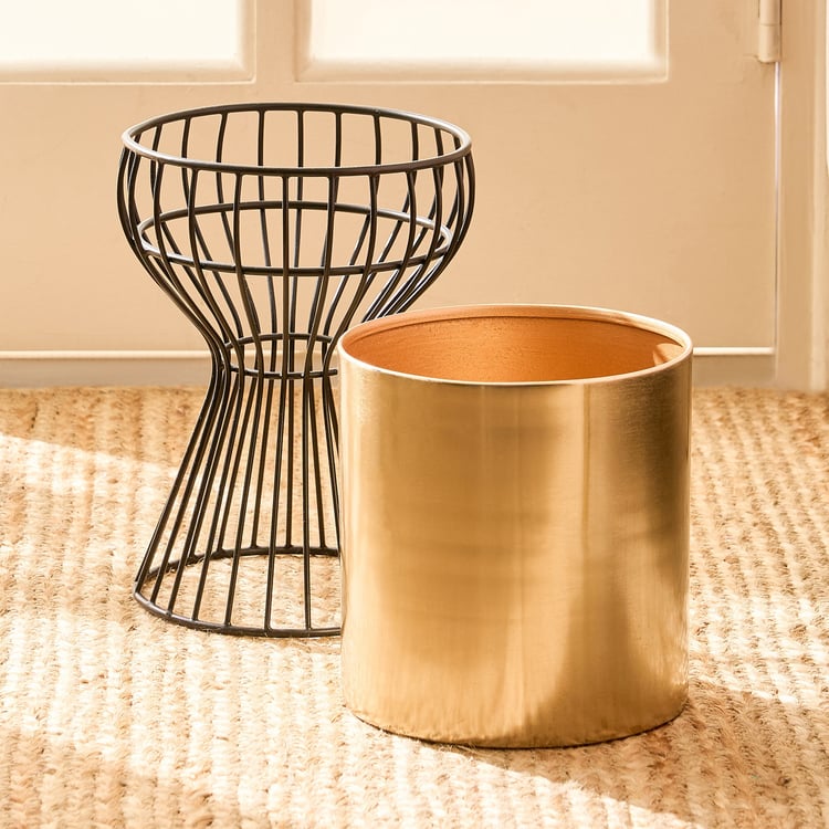 Gardenia Shine Metal Floor Planter with Stand