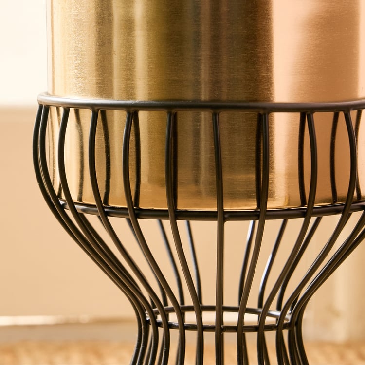 Gardenia Shine Metal Floor Planter with Stand