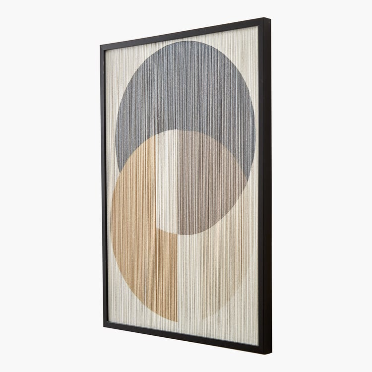 Panorama String Wooden Circle Picture Frame - 50x70cm