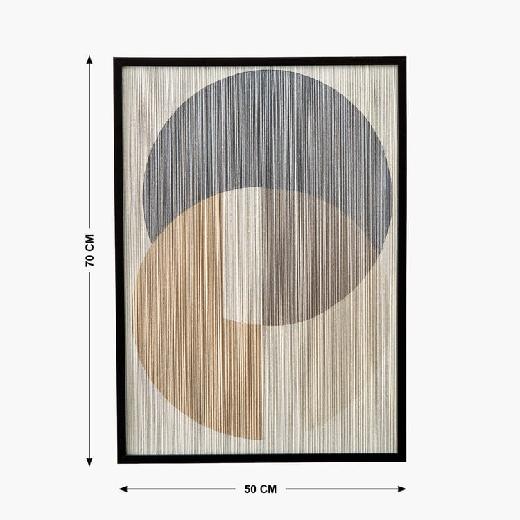 Panorama String Wooden Circle Picture Frame - 50x70cm