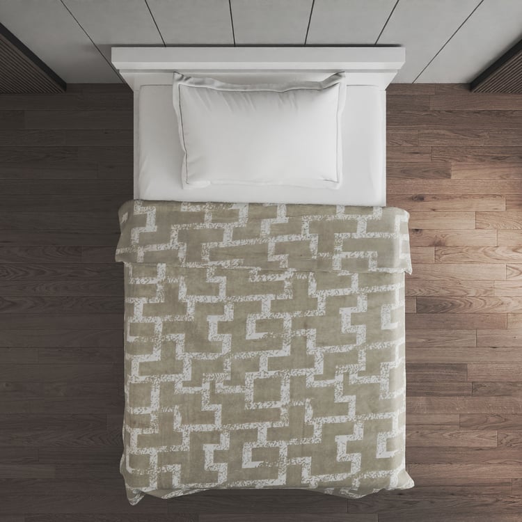 Archer Grid Printed Single Blanket