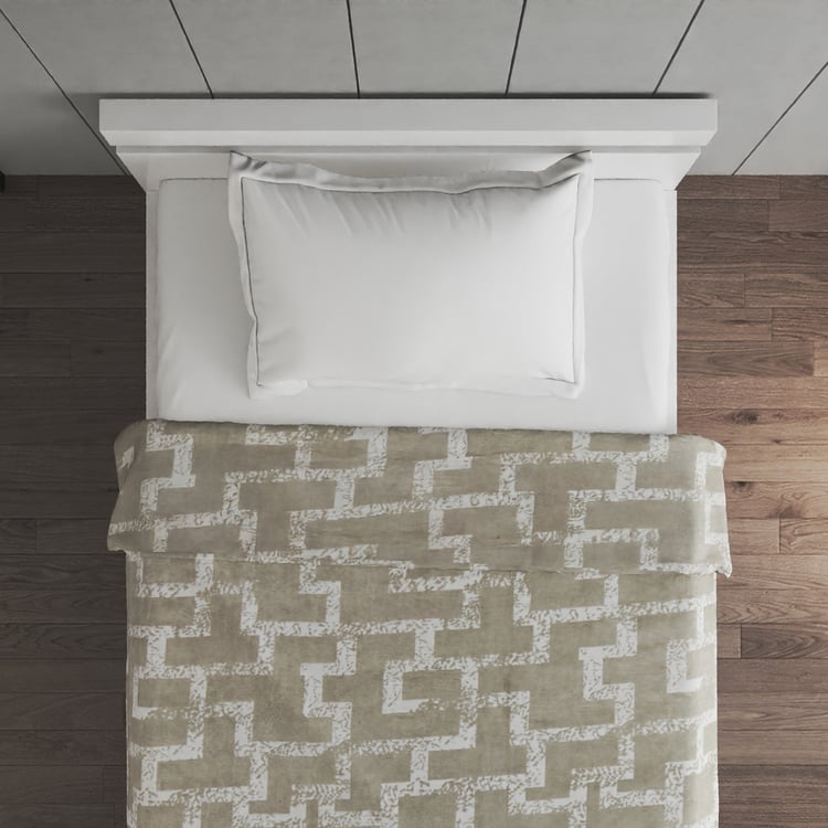 Archer Grid Printed Single Blanket