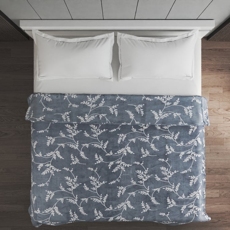 Archer Porcelain Dustybl Printed Double Blanket