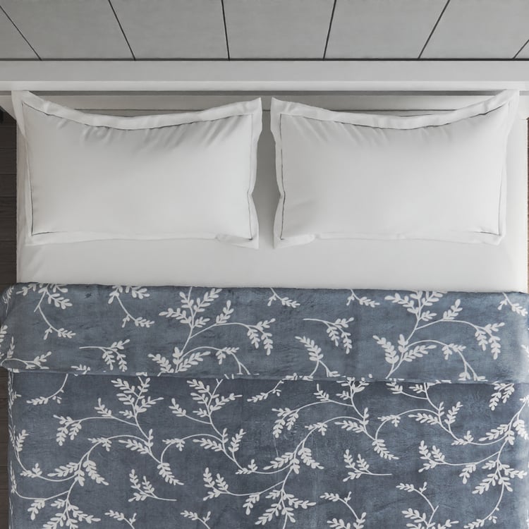 Archer Porcelain Dustybl Printed Double Blanket