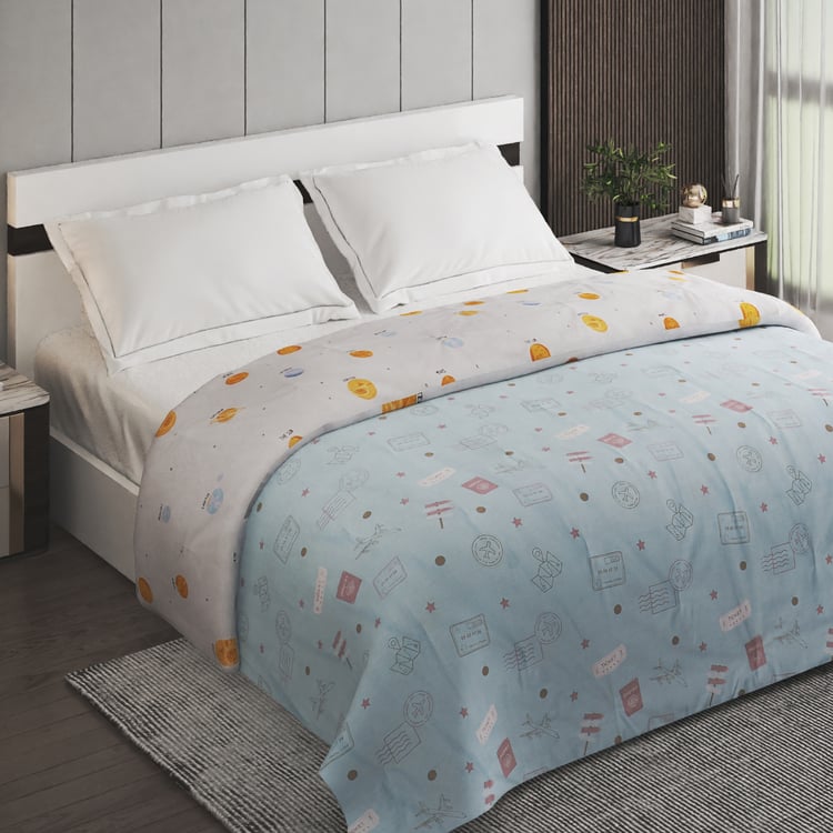 Slate Kids Travel Cotton Printed Double Comforter