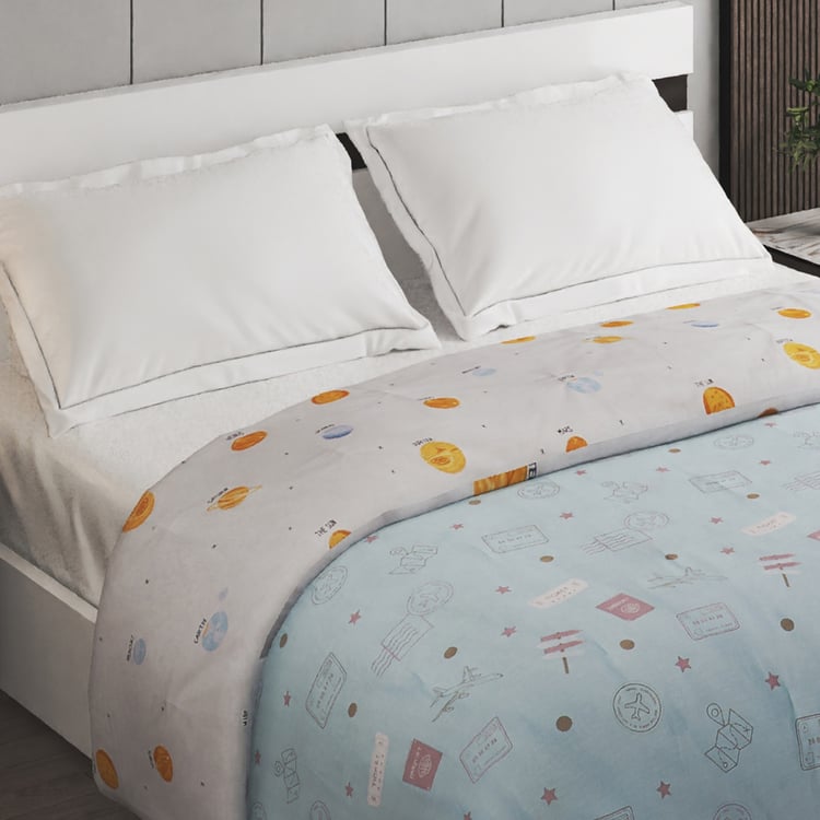 Slate Kids Travel Cotton Printed Double Comforter