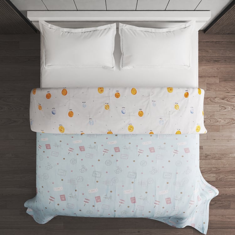 Slate Kids Travel Cotton Printed Double Comforter