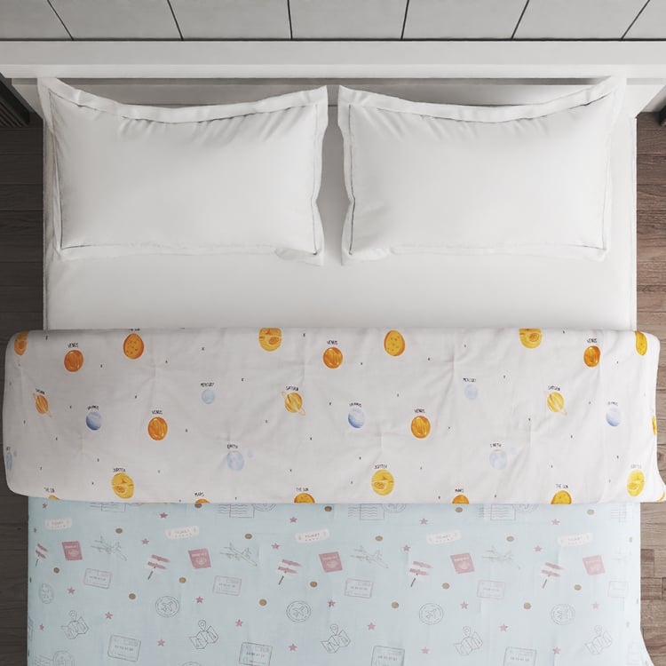 Slate Kids Travel Cotton Printed Double Comforter