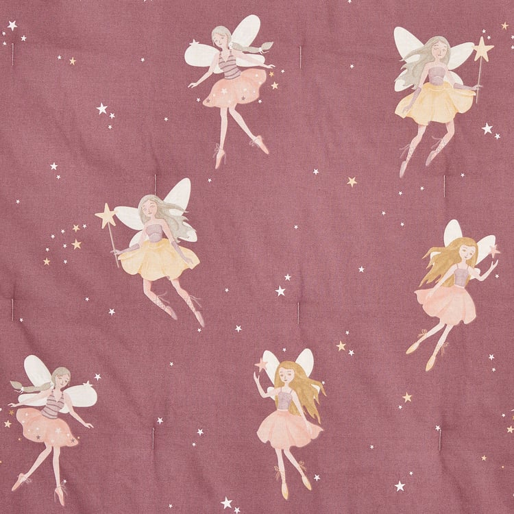 Slate Kids Cotton Fairy Print Reversible Double Comforter