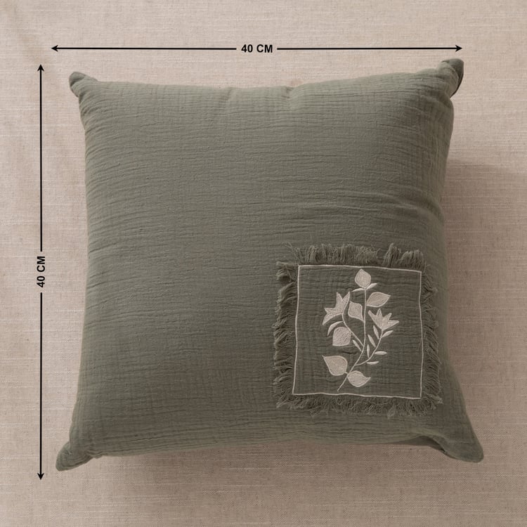 Botanica Forest Appliqued Filled Cushion - 40x40cm