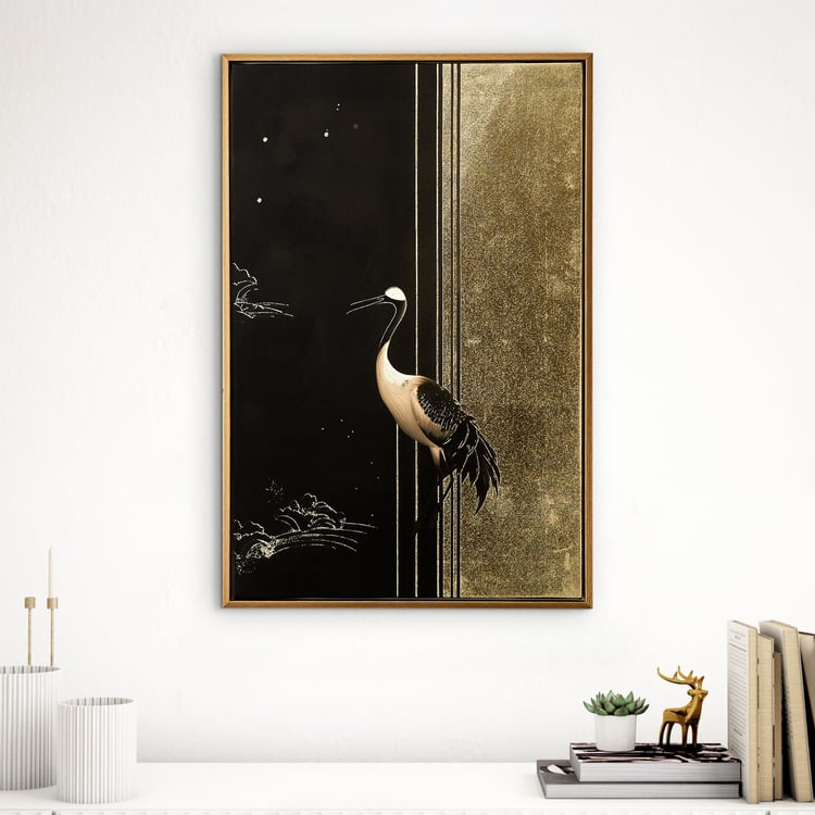 Artistry Regalia Canvas Bird Foil Picture Frame - 30x60cm