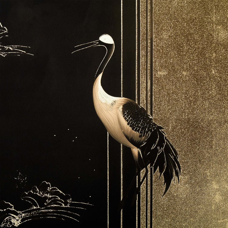 Artistry Regalia Canvas Bird Foil Picture Frame - 30x60cm