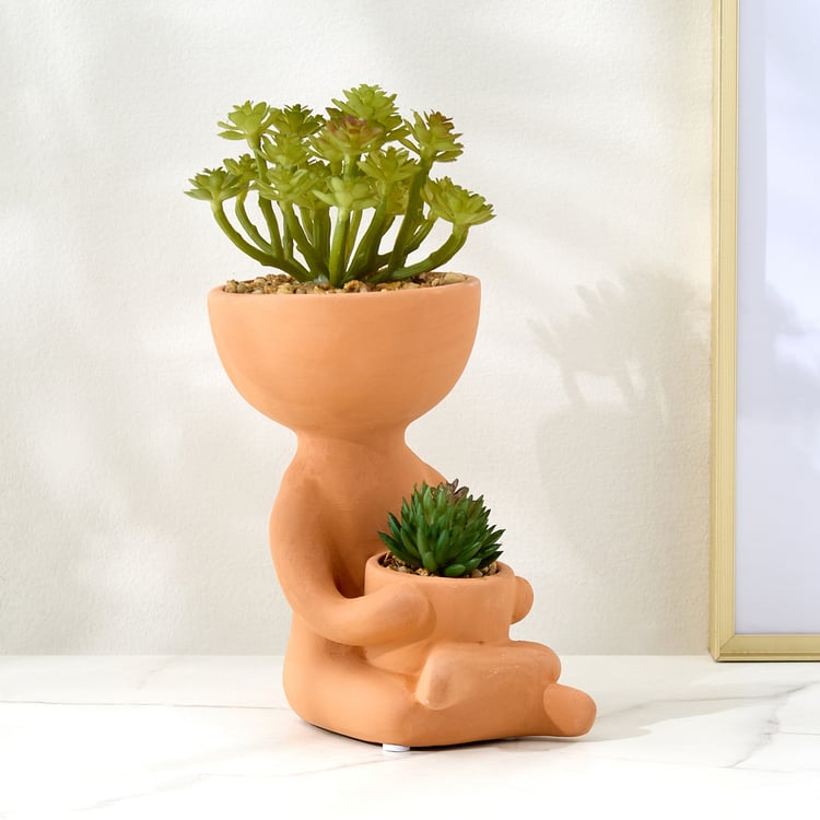 Gloria Elsa Artificial Succulent in Ceramic Pot