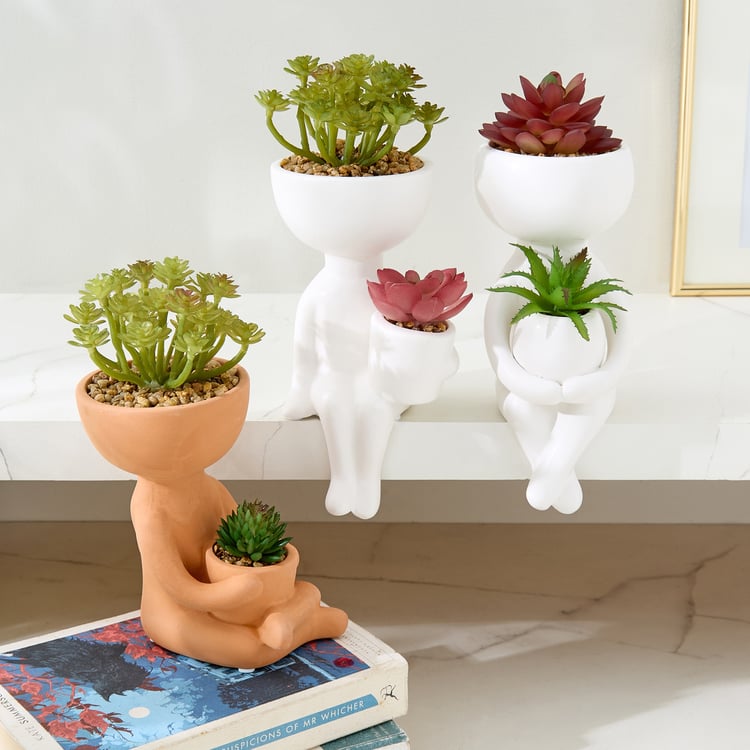 Gloria Elsa Artificial Succulent in Ceramic Pot