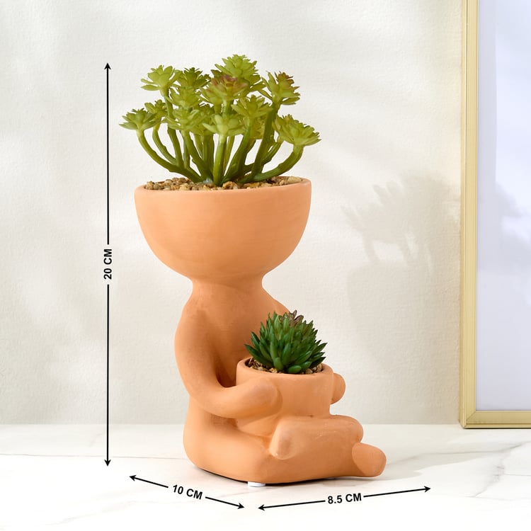 Gloria Elsa Artificial Succulent in Ceramic Pot