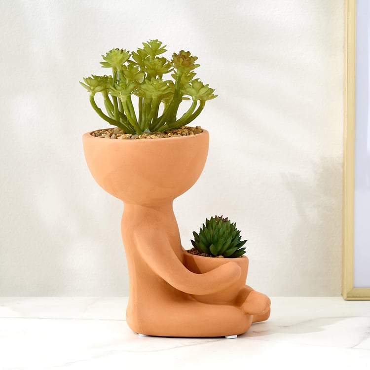 Gloria Elsa Artificial Succulent in Ceramic Pot