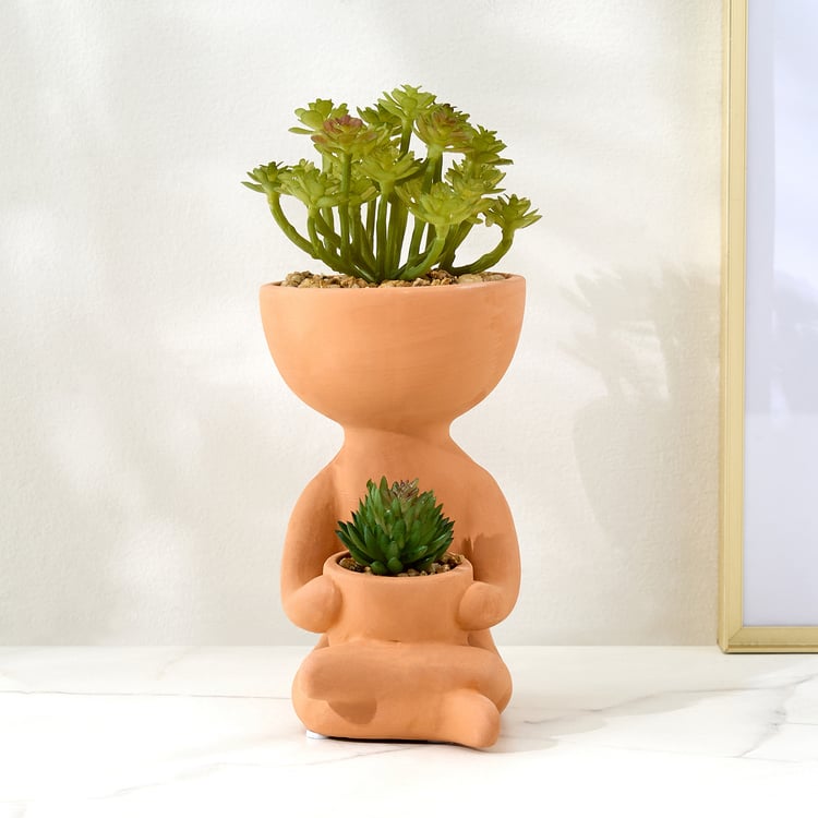 Gloria Elsa Artificial Succulent in Ceramic Pot