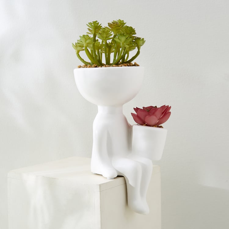 Gloria Elsa Artificial Succulent in Ceramic Pot