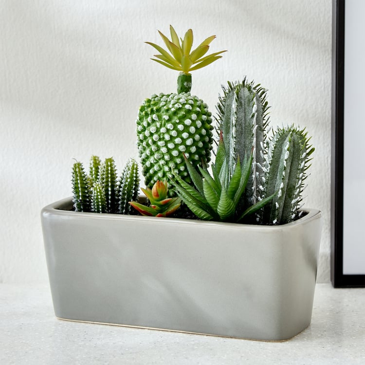 Gloria Tiered Artificial Cactus Potted Plant
