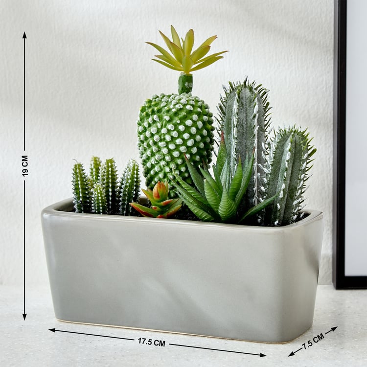 Gloria Tiered Artificial Cactus Potted Plant