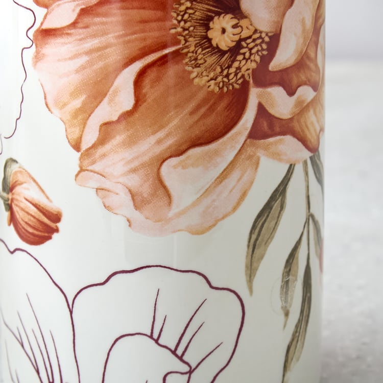 Mekong Janett Ceramic Floral Print Soap Dispenser - 330ml
