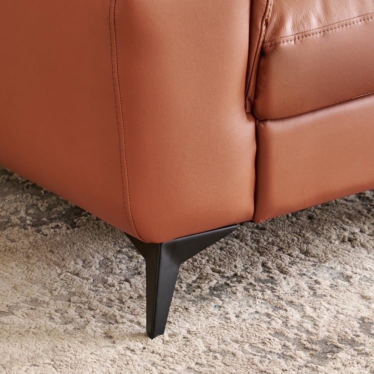 Aprilla NXT Half Leather 1-Seater Sofa - Tan