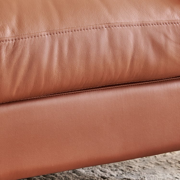 Aprilla NXT Half Leather 1-Seater Sofa - Tan
