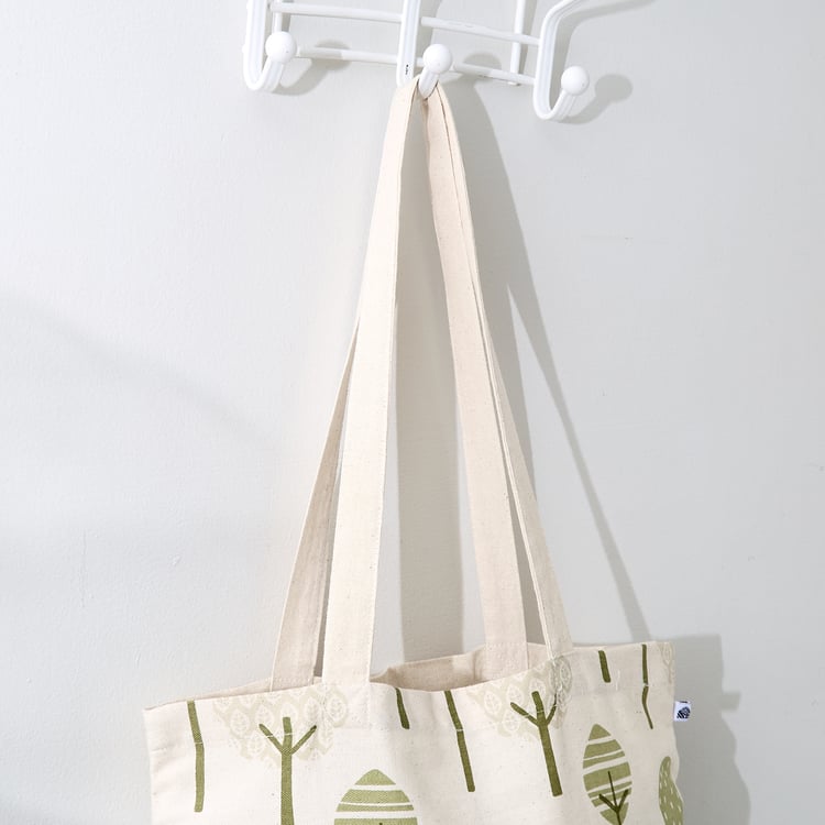 Garnet Scandi Cotton Tree Print Tote Bag