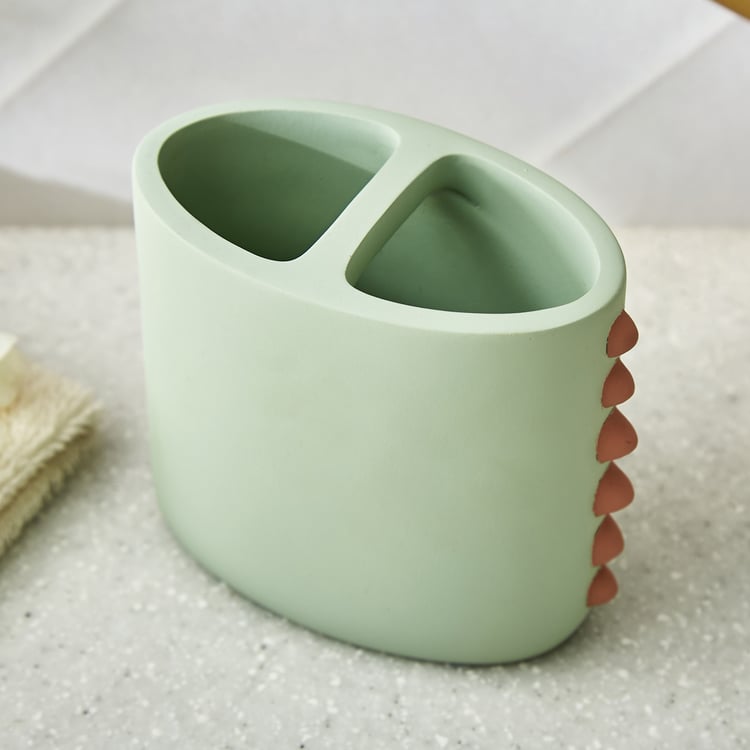 Slate Kids Polyresin Dinosaur Tooth Brush Holder