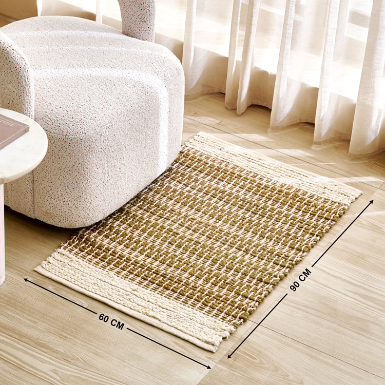 Natura Eden Jute Woven Dhurrie - 90x60cm