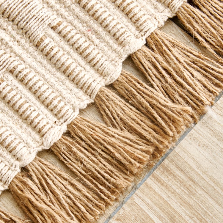 Natura Juno Jute Woven Dhurrie - 90x60cm