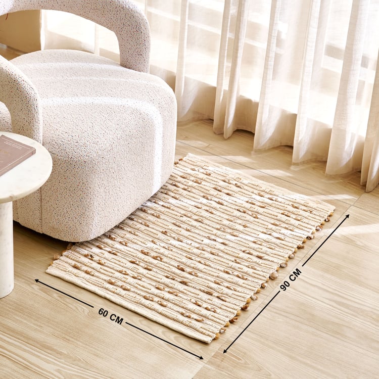 Natura Luna Jute Woven Dhurrie - 90x60cm