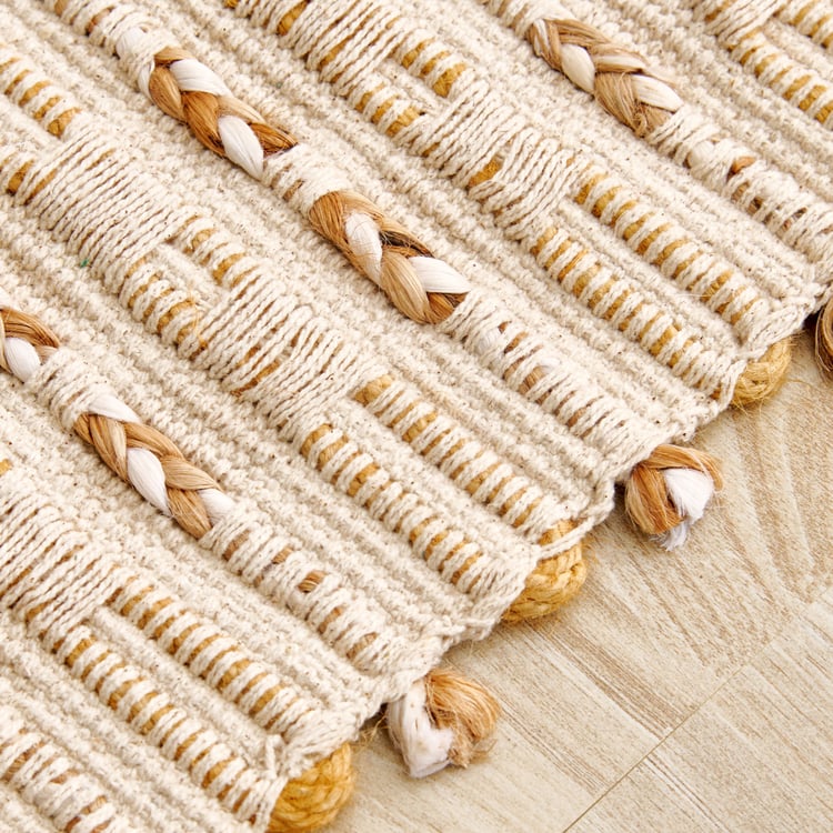 Natura Luna Jute Woven Dhurrie - 90x60cm