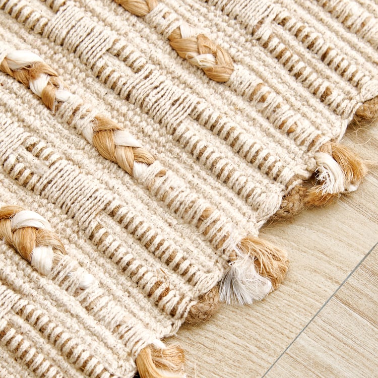 Natura Luna Jute Woven Dhurrie - 90x60cm