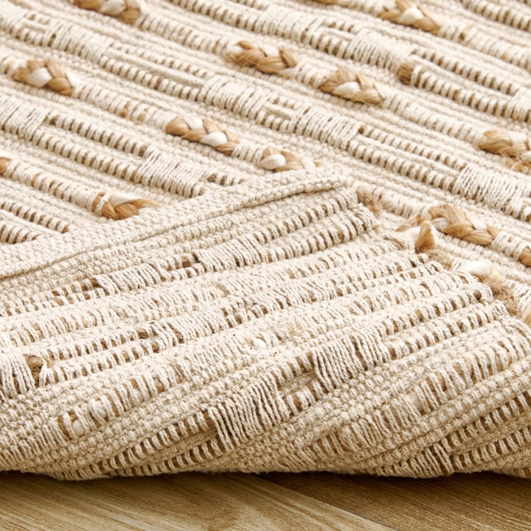 Natura Luna Jute Woven Dhurrie - 90x60cm