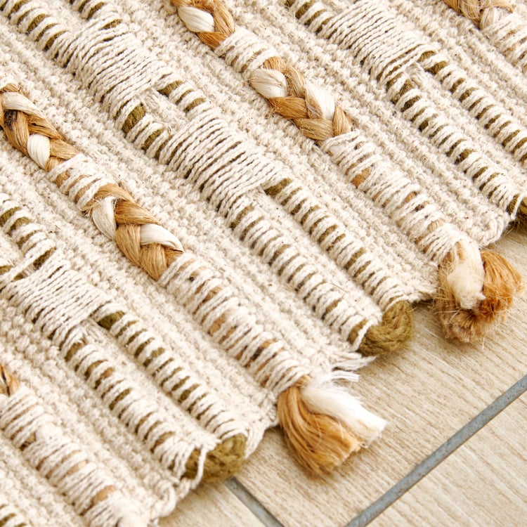 Natura Luna Jute Woven Dhurrie - 90x60cm