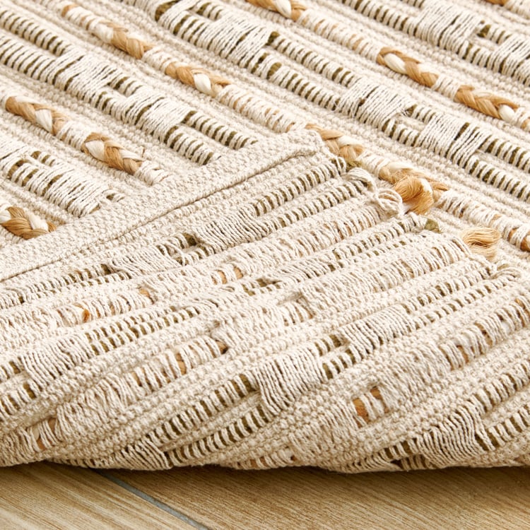 Natura Luna Jute Woven Dhurrie - 90x60cm