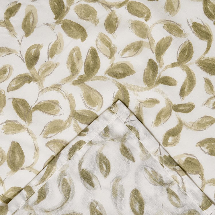 Ezra Leafora Cotton 144TC Printed 3Pcs Queen Bedsheet Set