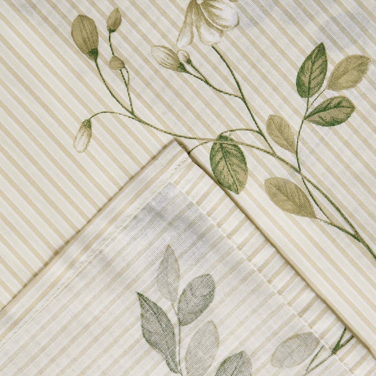 Ezra Meadow Cotton 144TC Floral Print 3Pcs Queen Bedsheet Set