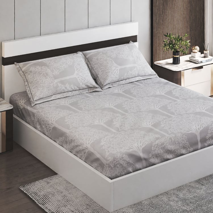 Ezra Vinesper Cotton 144TC Printed 3Pcs Queen Bedsheet Set