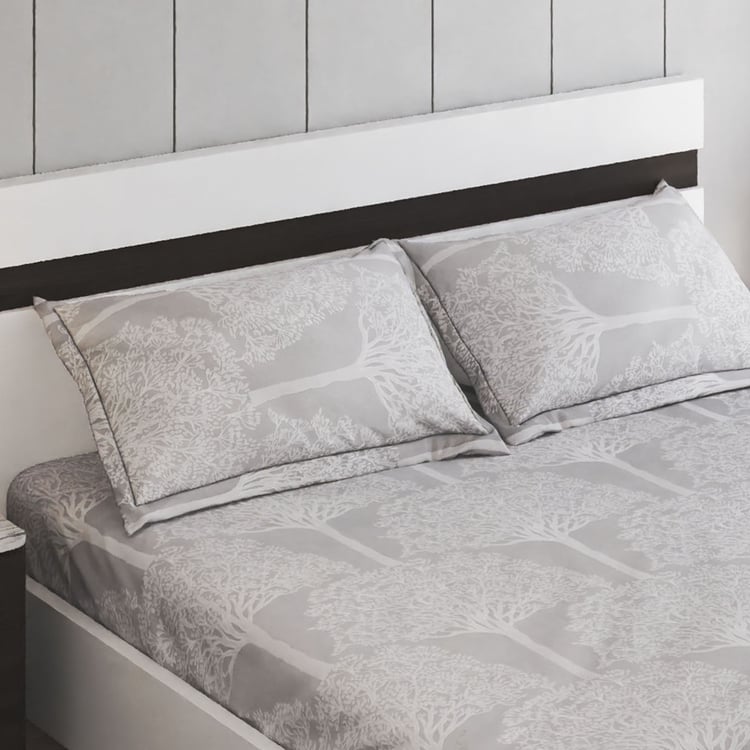 Ezra Vinesper Cotton 144TC Printed 3Pcs Queen Bedsheet Set