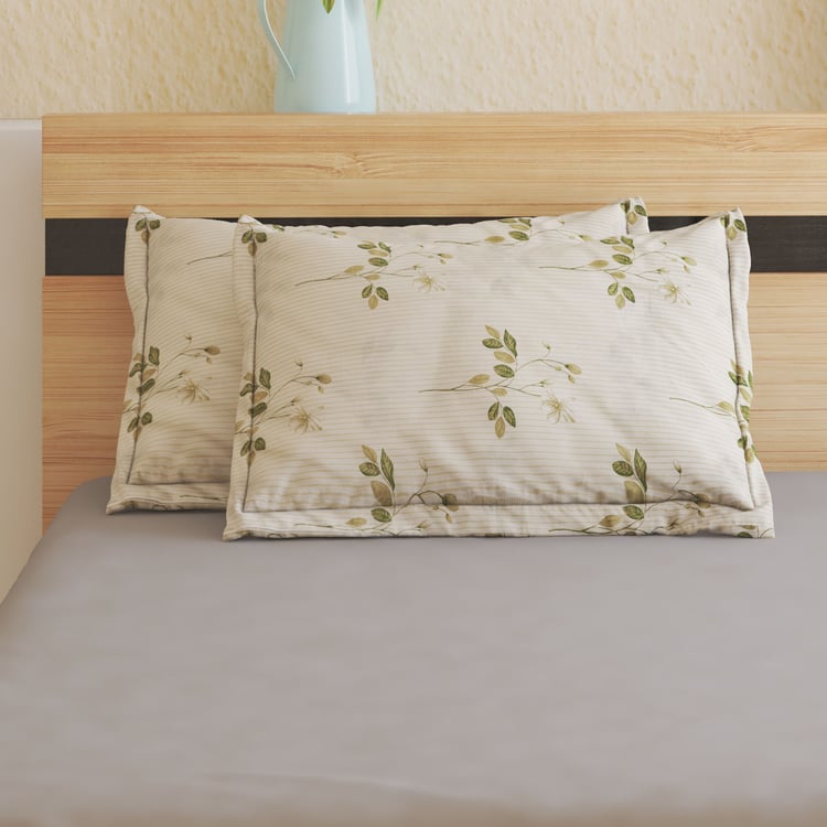Ezra Meadow Set of 2 Floral Print Pillow Covers - 70x45cm