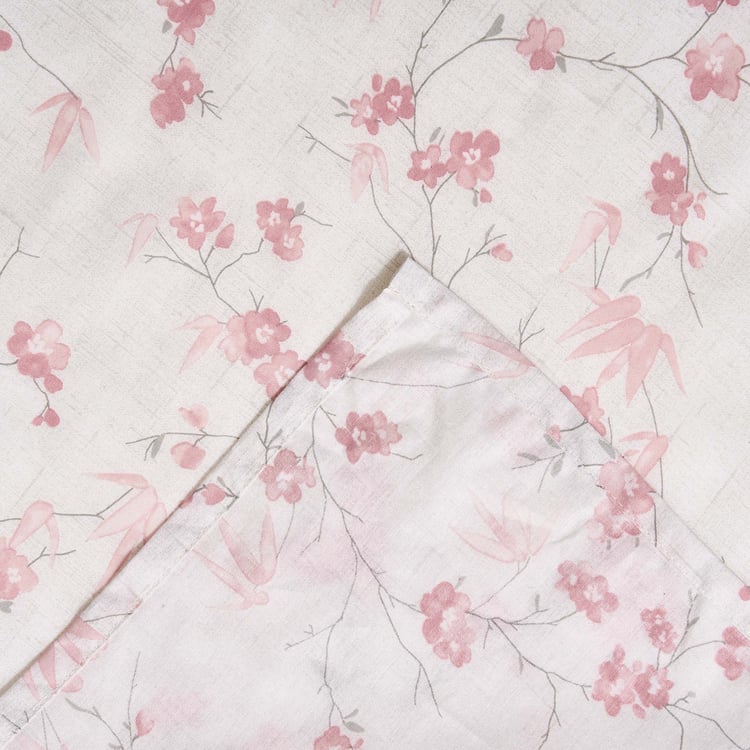 Ezra Bloome Cotton 144TC Floral Print 3Pcs Queen Bedsheet Set
