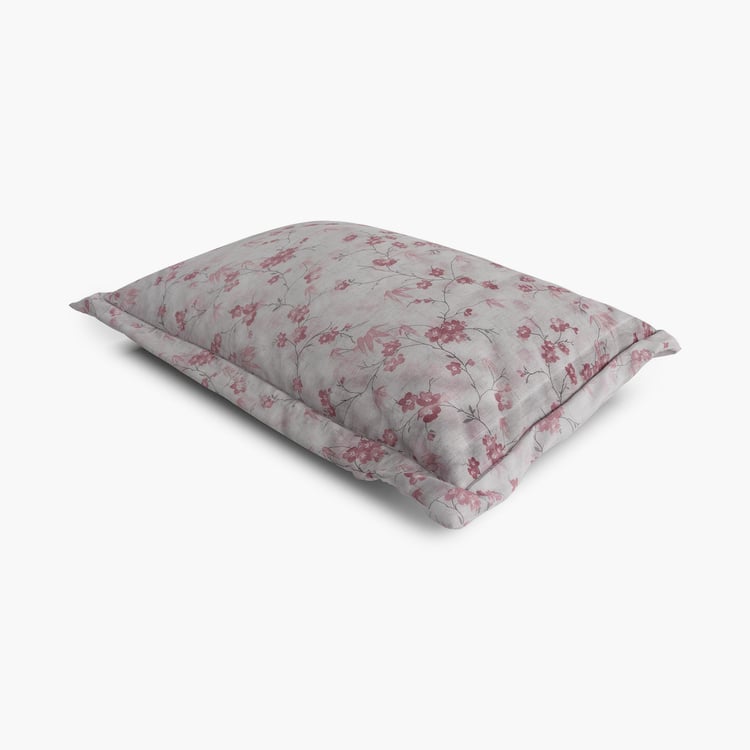 Ezra Bloom Set of 2 Floral Print Pillow Covers - 70x45cm