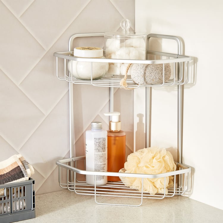 Orion Stem Metal 2-Tier Corner Shower Caddy