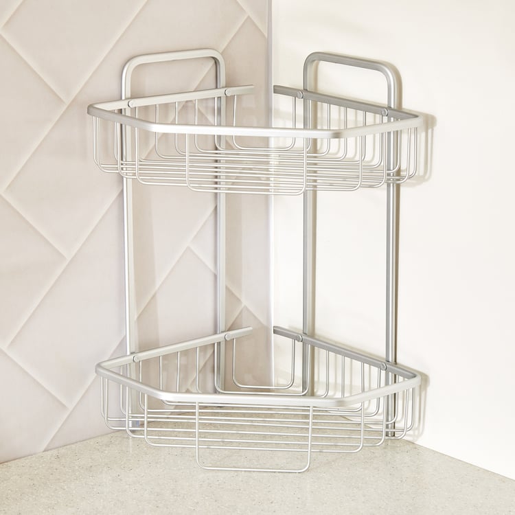 Orion Stem Metal 2-Tier Corner Shower Caddy